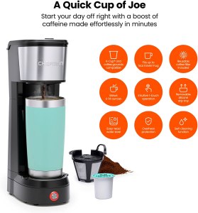 Chefman Single Serve Coffee Maker Key Features