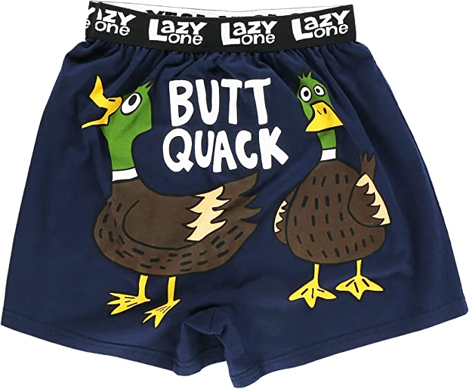 Lazy One Funny Animal Boxers, Novelty Boxer Shorts, Humorous Underwear, Gag Gifts for Men, Farm Boxers