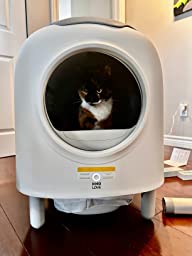 ABRCT Automatic Cat Litter Box, APP Remote Control Self Cleaning Cat Litter Box, Alerts, Odor Suppression, Disassembly for Multiple Cats Family