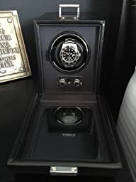 Deal on the WOLF 270002 Heritage Single Watch Winder with Cover,&nbsp;Black