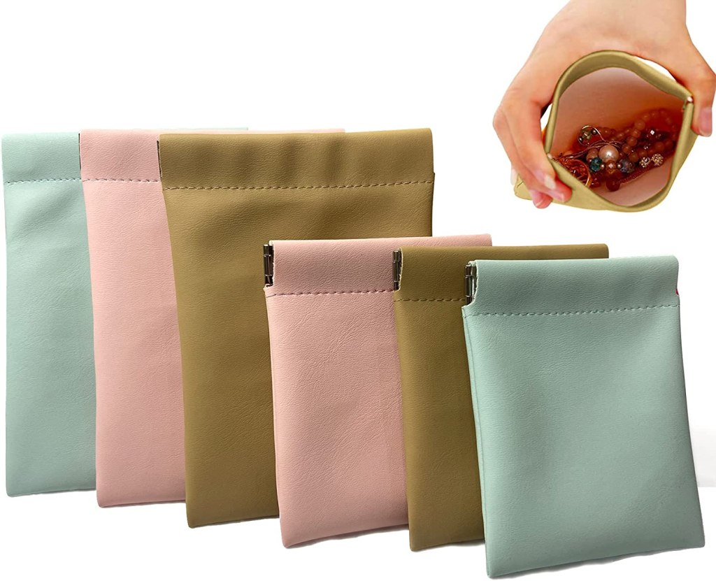 leather jewelry travel bag