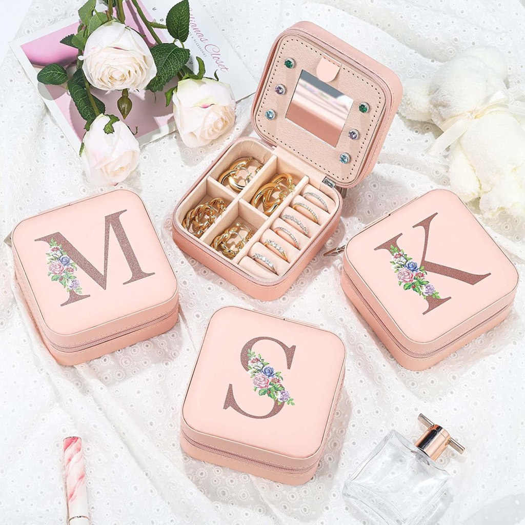  Travel Jewelry Case Initial